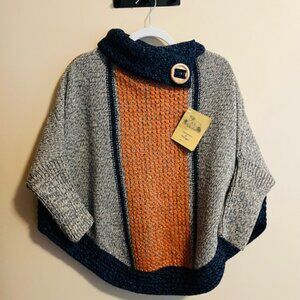 NWT Sistex poncho sweater